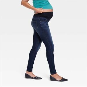 Isabel Maternity Women over the belly Jeans Sz. 14 Drk Blue NWOT Jeggings